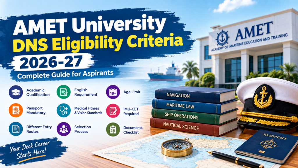 AMET University DNS Eligibility Criteria 2026-27: Complete Guide for Aspirants 2 AMET University DNS eligibility