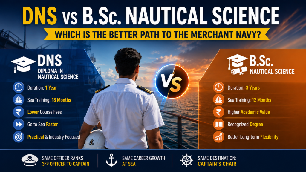 Ultimate DNS vs B.Sc. Nautical Science Guide: Which Path Wins the Merchant Navy Race? 2 DNS vs B.Sc. Nautical Science