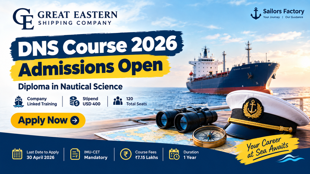 Great Eastern DNS Course 2026 | Out Now | Diploma in Nautical Science | Apply Now 2 Great Eastern DNS Course 2026